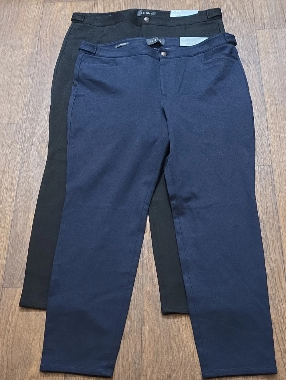 Talbots Bundle Of 2 Navy And Black Ankle Ponte Slim Pants/ Size 14 Stretch/NWT - Picture 9 of 10
